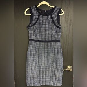 Talbots Blue Plaid Dress Knee Lenth Women’s 8